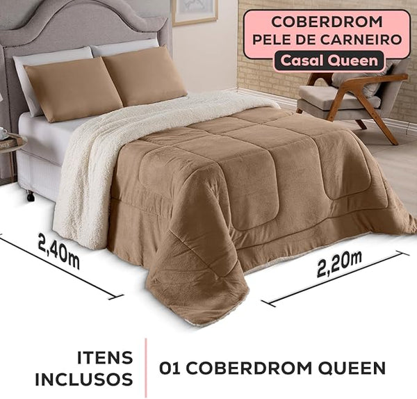 Coberdrom Queen Dupla Face e Manta Soft 220x240cm