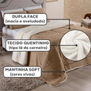 Coberdrom Queen Dupla Face e Manta Soft 220x240cm