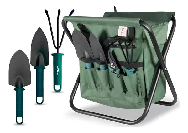 Kit Jardinagem Noll 8 Peças com Banquinho