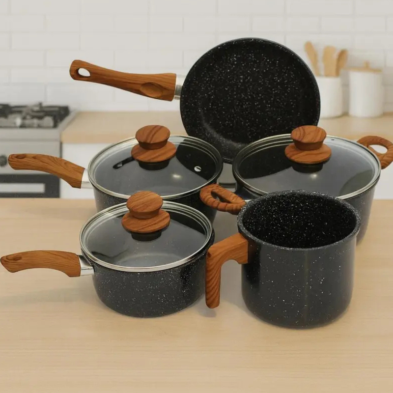 Jogo De Panelas Antiaderente Cerâmica Premium Promoção - 5 PEÇAS