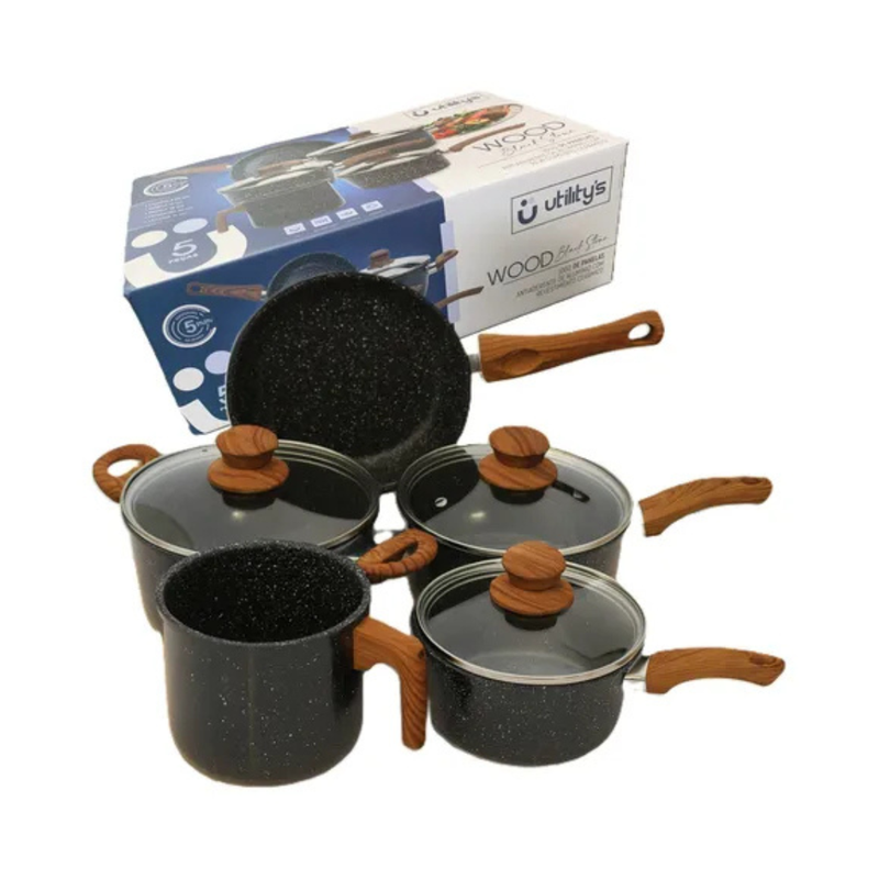 Jogo De Panelas Antiaderente Cerâmica Premium Promoção - 5 PEÇAS