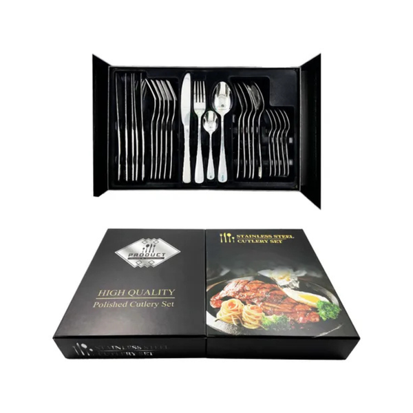 24pcs conjunto de talheres de aço inoxidável